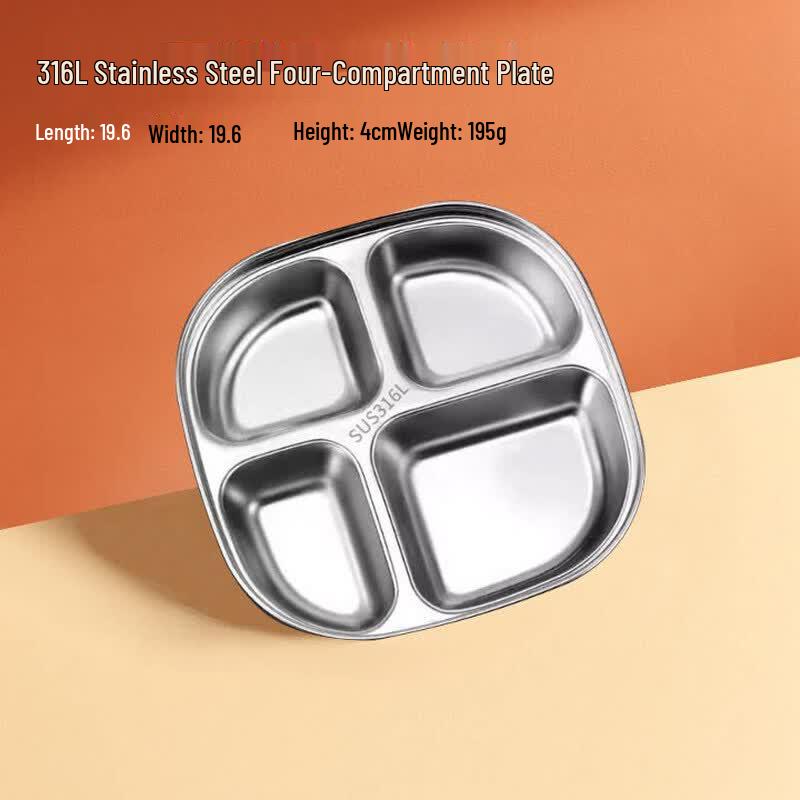 316 Stainless Steel Compartmented Food Tray