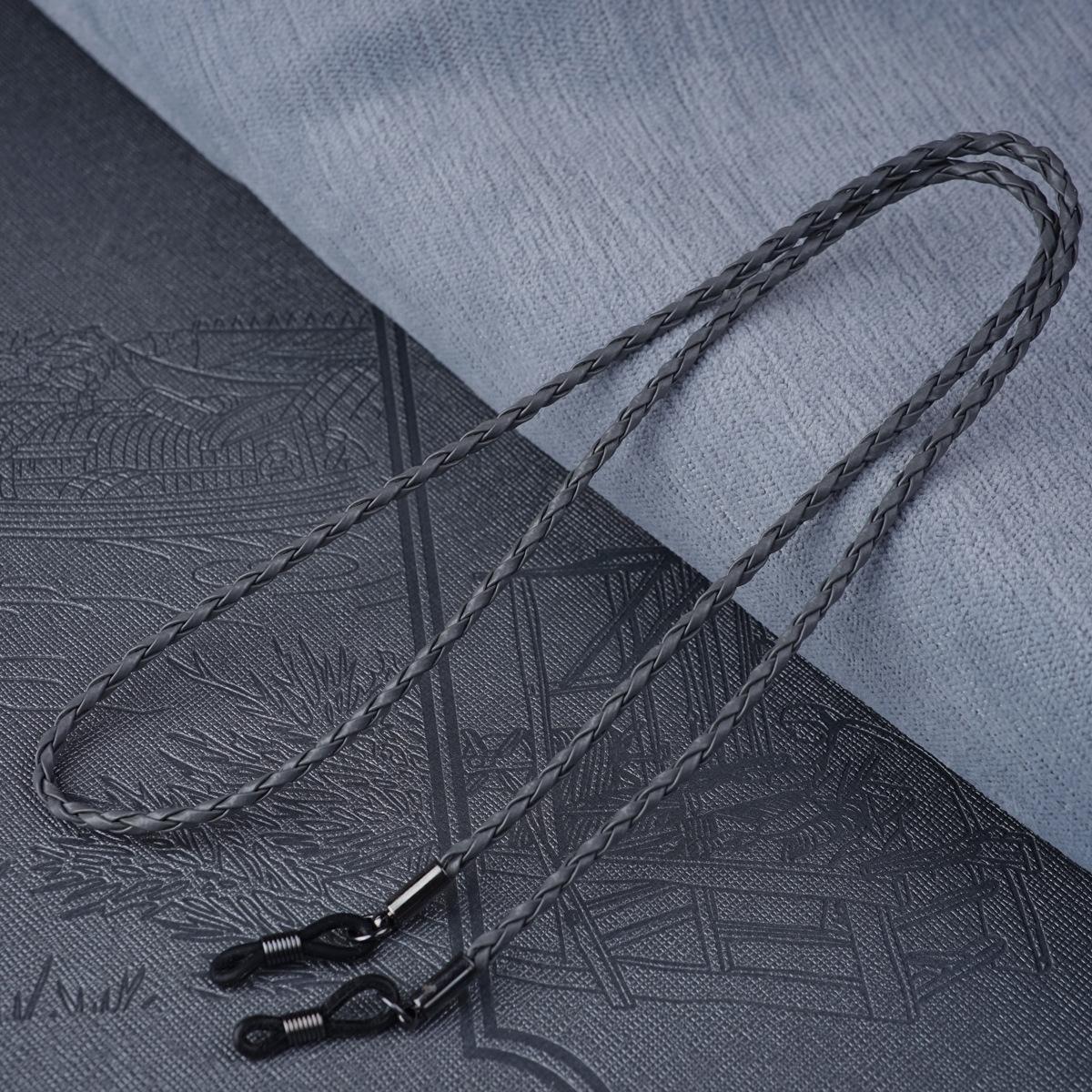 

Толстая витая веревочка для очков, цепочка, плетеная лямка для очков 1PC серый