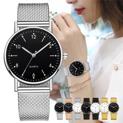 Leuchtende Damenuhr Galvanisiertes Silikonarmband Analoges Quarz Mode Temperament Damenuhr