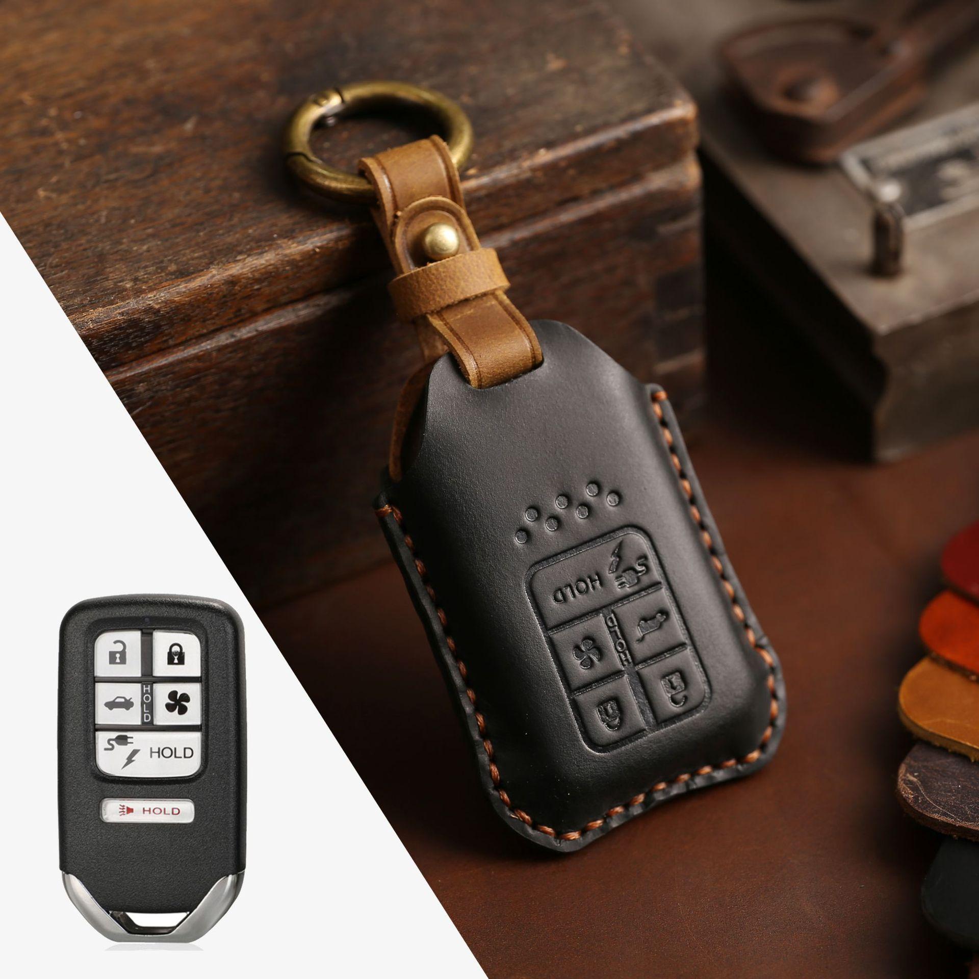 

Suitable for Honda key case CRV Lingpai XRV 10th generation Civic Accord Crown Fit leather car key case
