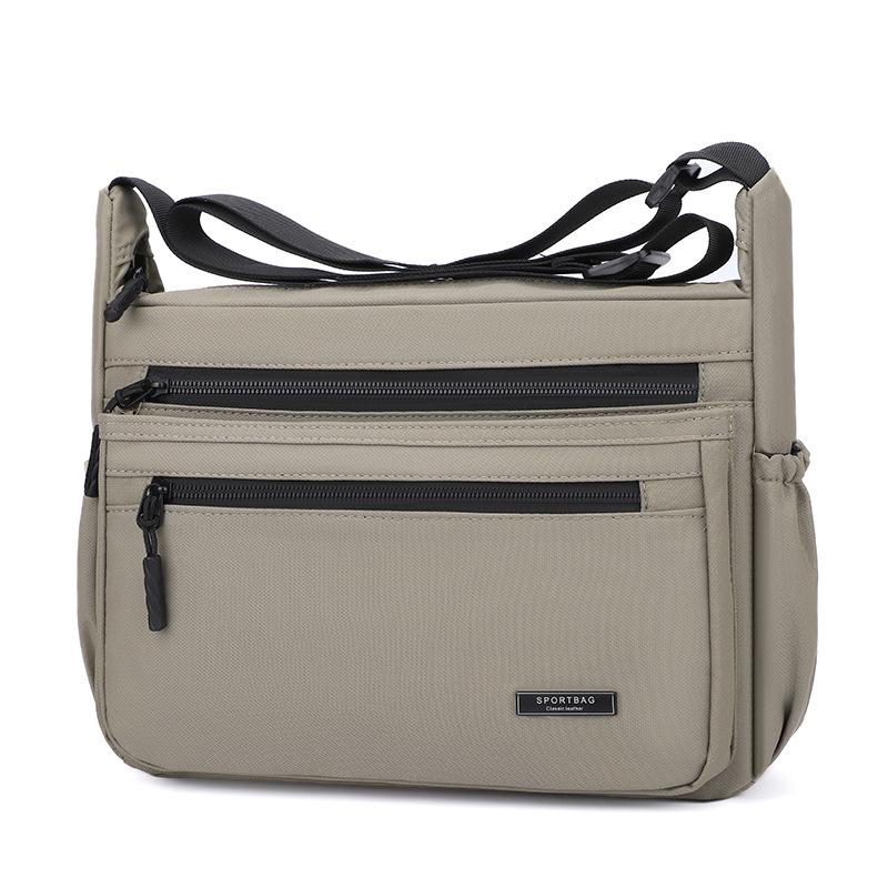 

Мужская дорожная сумка кроссбоди большой вместимости, многослойная легкие хаки