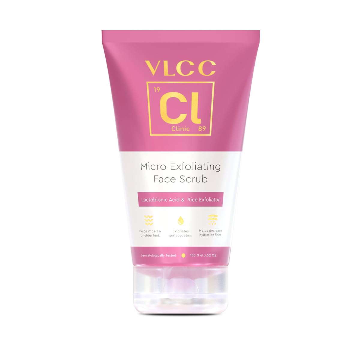 

VLCC Clinic Micro Exfoliating Face Scrub 100 g Pack Of 1 For Gentle Daily Cleansing Brightening And Smooth Skin Pore Refining Care Routine