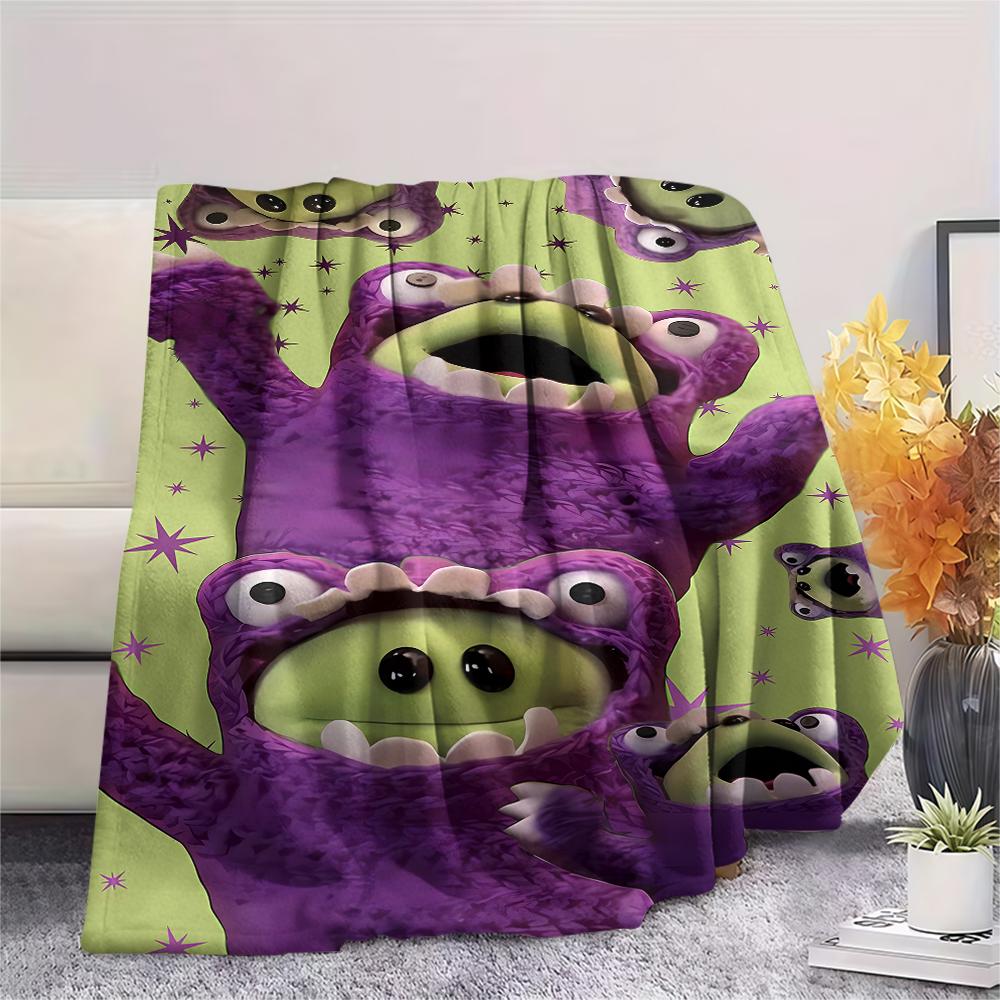 Cute cartoon characters Print Flannel Blanket,High quality Comfortable for All Seasons,Home Decor,Warmth and Comfort,Perfect for Christmas Gifts