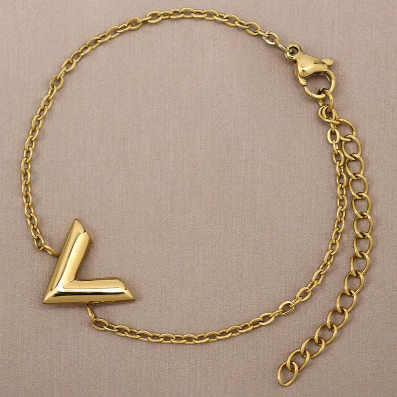 Handschmuck Titanstahl Schlichtes V Armband Damen Edelstahl Armband Schmuck