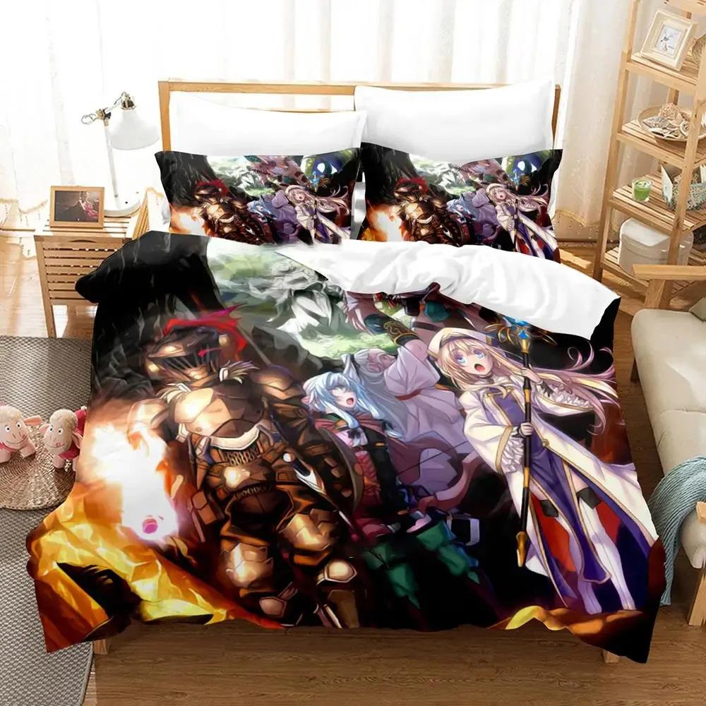 3D Anime Goblin Slayer Bedding Set Duvet Cover Bed Set Quilt Cover Pillowcase Comforter king Queen Size Boys Adult Bedding Set
