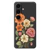 For Samsung Galaxy S24 FE Case Beautiful Flowers Pattern Printing Straight Edge TPU Phone Back Cover