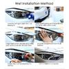 For Mazda 3 2008-2012 Car Headlight Protective Film Headlamp Restoration Transparent Black TPU Sticker Accessories