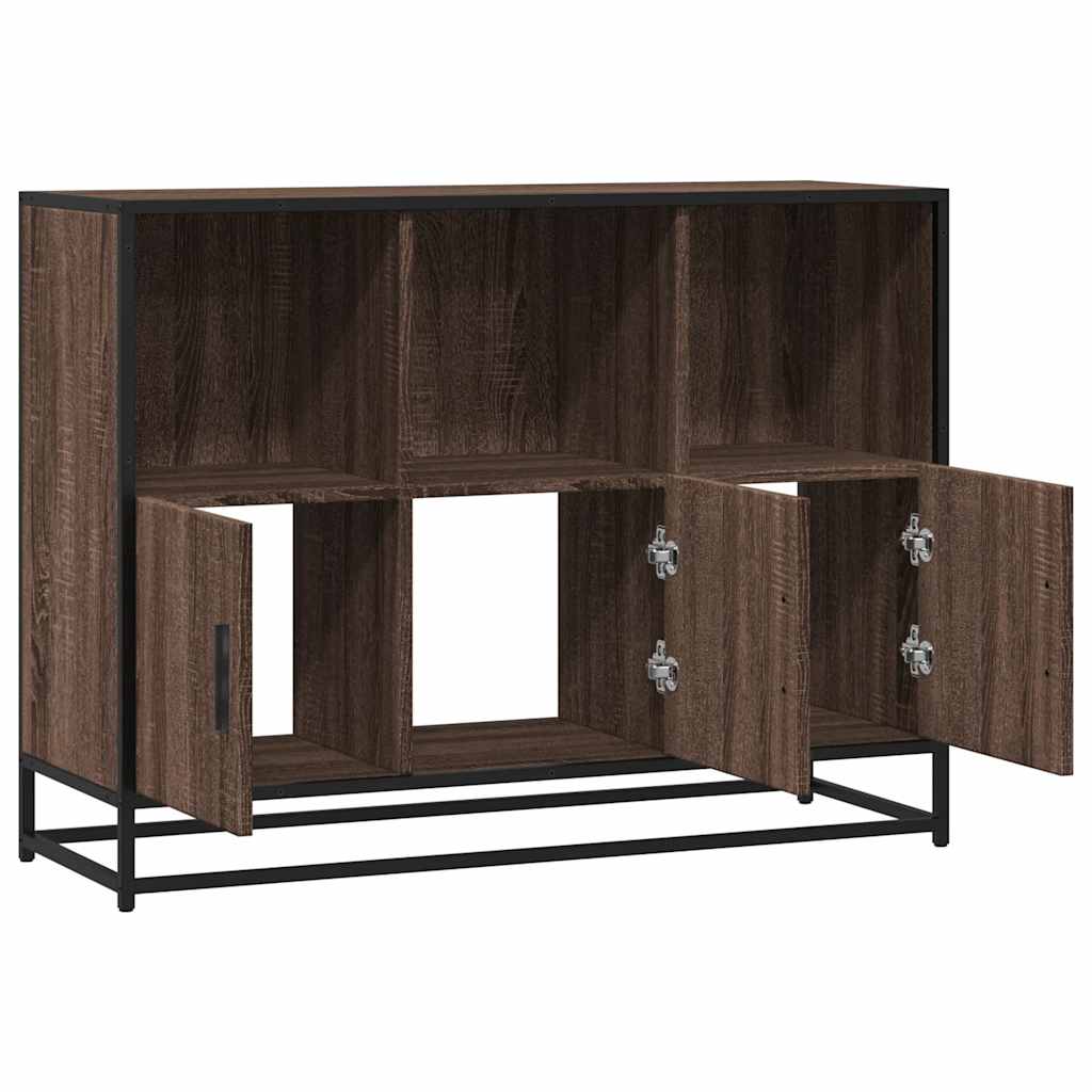 Sideboard in Brown Oak Look 100 x 35 x 76 cm Engineered Wood