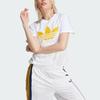 Adidas Originals Pearl Trefoil Logo Print Round Neck Short Sleeve T-Shirt Women Tops White IM1922