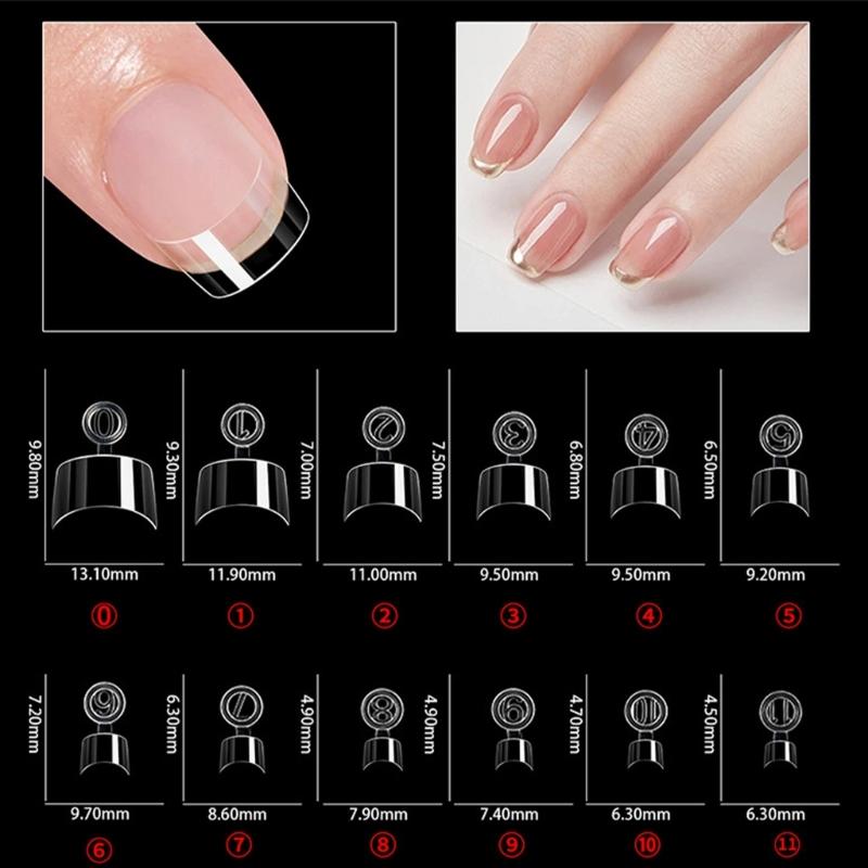 600 Stück Kurze Halbabdeckung Falsche Nägel Freundliche Nagelspitzen Maniküre Nageldekoration Für Salon oder Zuhause Schnelle Nagelkunst
