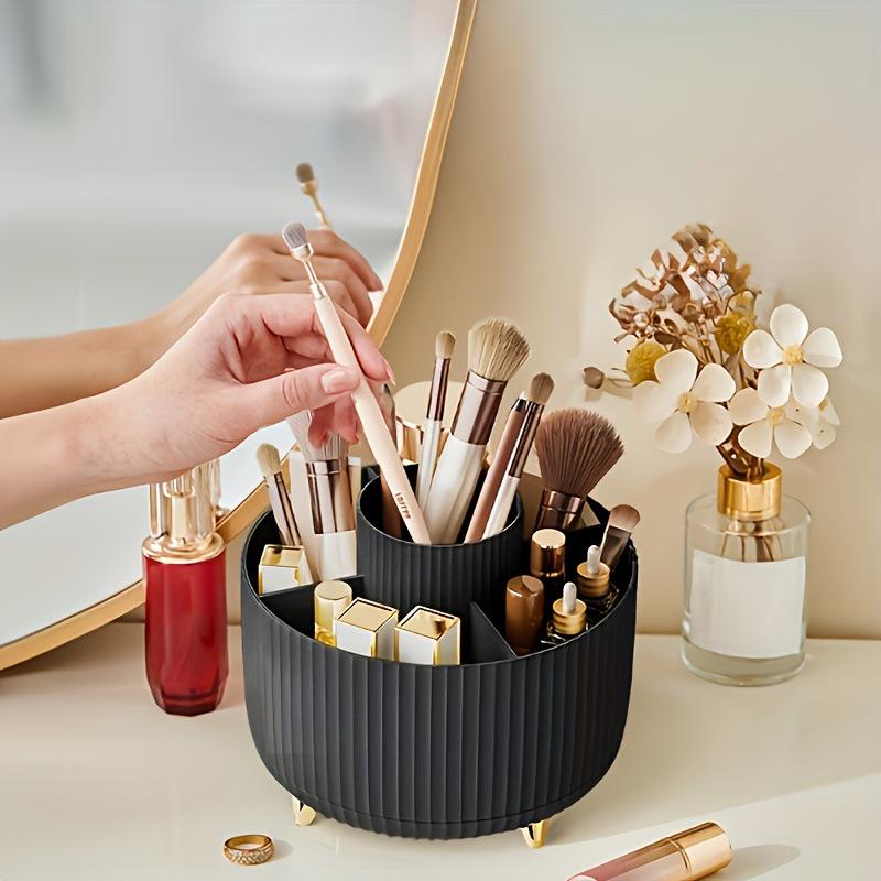Rotating Desktop Pen and Cosmetics Holder - Light Luxury Storage Organizer