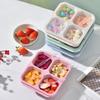 4 Grid Snack Containers Reusable Meal Prep Lunch Containers Portable For Kids And Adults Home Snack Storage Bottles Kitchen Tool