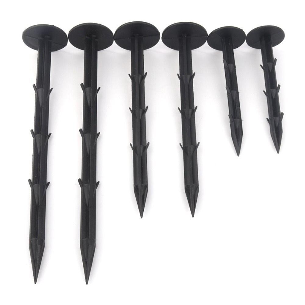 100pcs Fixing Nails Ground Nails Barb Design Plastic Pegs Anti-rust Grass-proof Cloth Nails Orchard