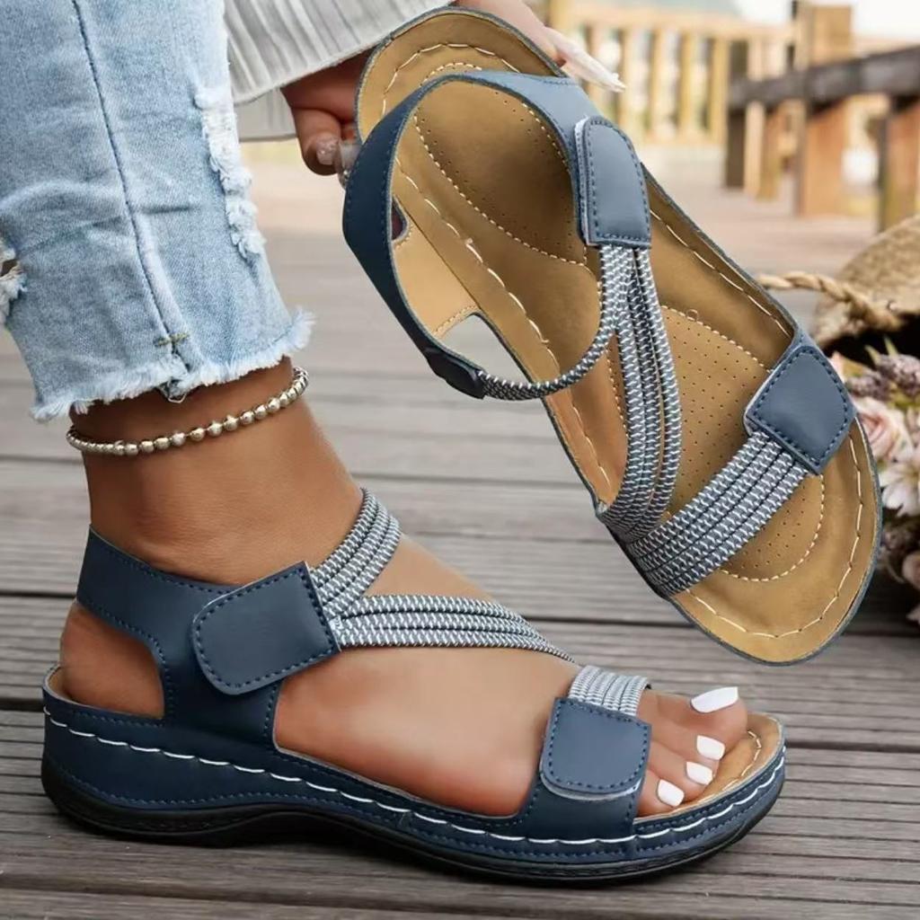 Summer Fashion Shoes for Women Plus Size 36-43 Platform Wedges Comfortable Non-slip Sandals Casual Beach Footwear 2025