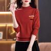Halbhoher Rollkragenpullover Damen Dick Lockerer Pullover Warm und Lässig Langärmliger Strickpullover Herbst und Winter
