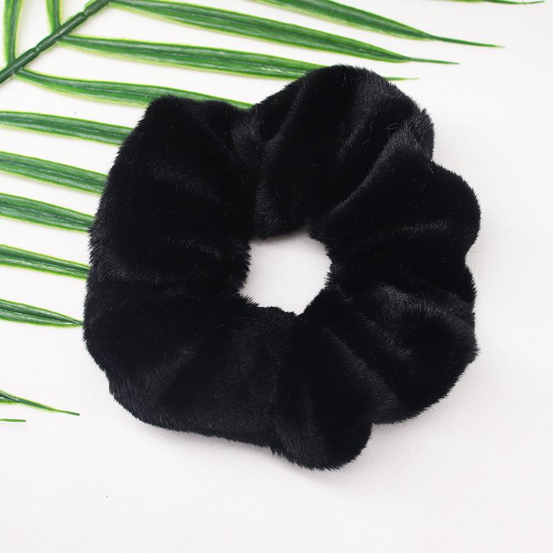 Korean Retro Plush Scrunchie for Girls - Jennie-Inspired Thick Ins Style Hair Tie