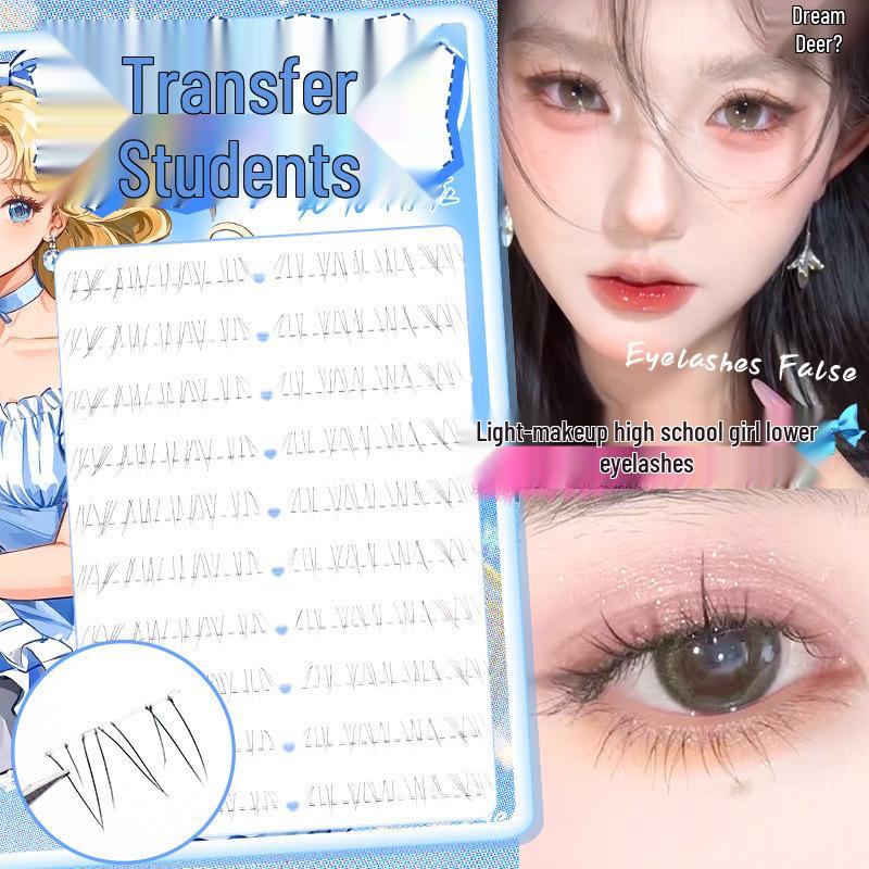 Dream Deer Transfer Student Light Makeup Eyelashes - Beginner-Friendly Segmented Glue-On Lashes C