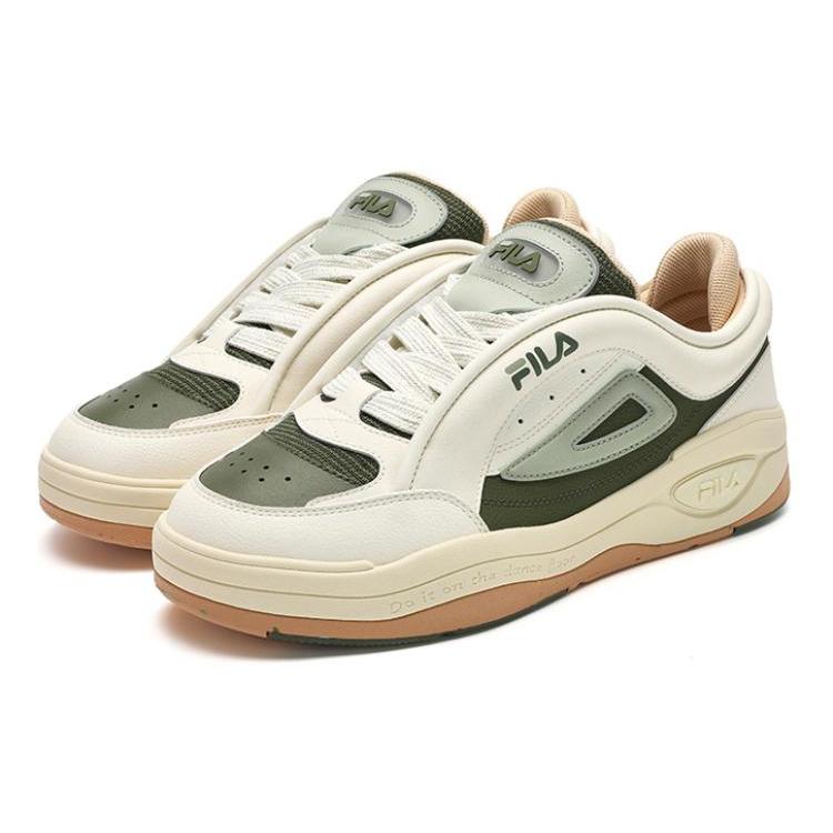 Fila MIX 2 Height Increasing Low Top Skateboard Shoes Men's White Green F12M412201FPC
