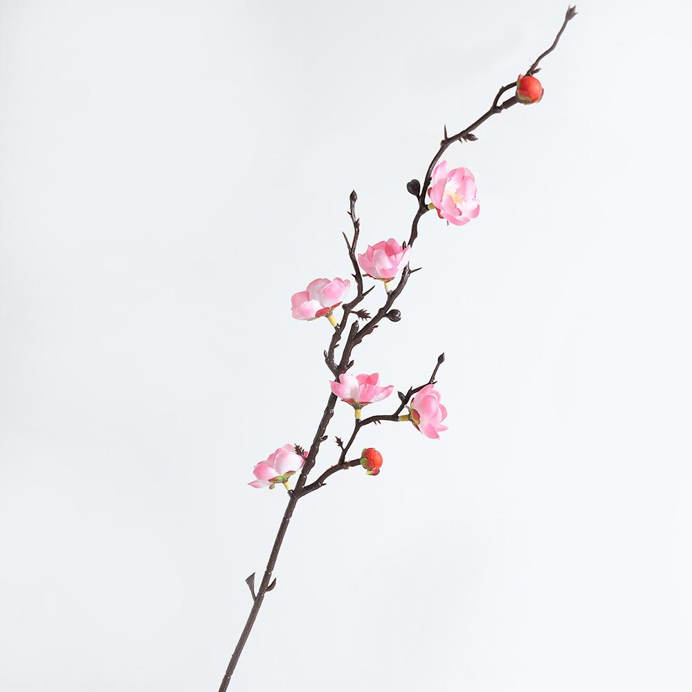 3/5Pcs Peach Blossom Artificial Flowers Bouquet 39CM Fake Flower for Home Room Decor Wedding Decoration Vase Ornament Accessory