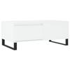 VidaXL Table basse Blanc 90x50x36,5 cm Bois d'ingénierie 830812