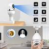 A6 Dual-Light 360° HD Night Vision Wireless WiFi Security Bulb Camera E27