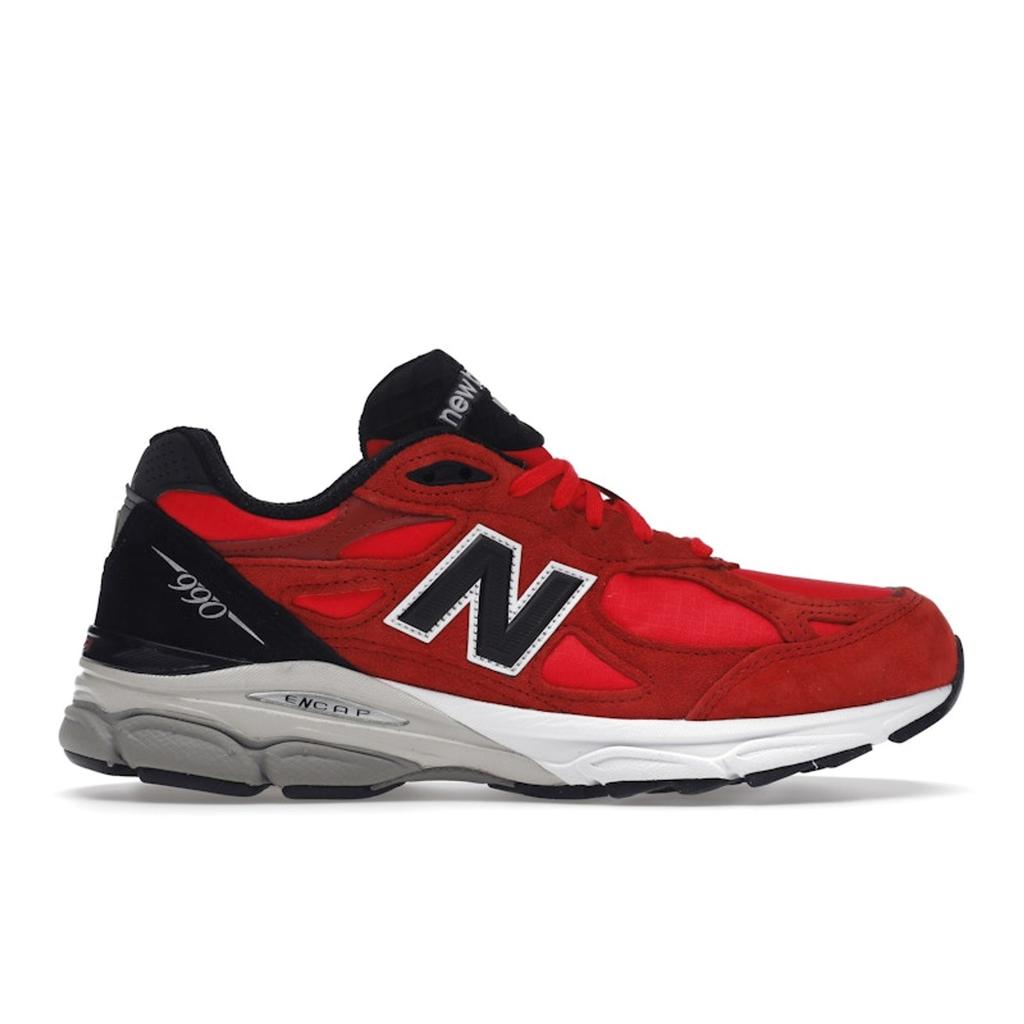 New Balance 990v3 Wyprodukowano w USA Czerwony Zamsz Męskie Sneakersy Hot-Pink Czarny M990PL3