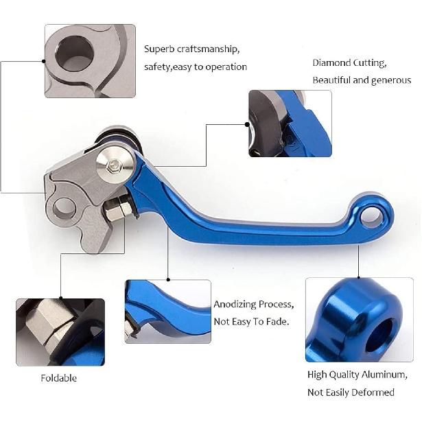 For Kawasaki KX450F KX450 KX 450F 2006-2011 2012 Motorcycle Dirt Bike Brake Clutch Levers Motocross Pivot Lever CNC Aluminum Foldable Lever with Logo