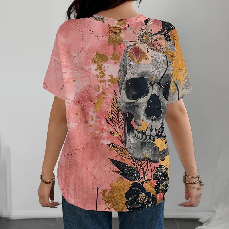 Casual Short Sleeved Printed Fashionable Oversized 3D Top Pattern T-shirt for Men Comfortable Summer Round Neck