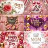 Frohen Muttertag Kulisse Danke Beste Mama Blumig Blume Herz Liebe Muttertag Geburtstag Fotografie Hintergrund Fotostudio
