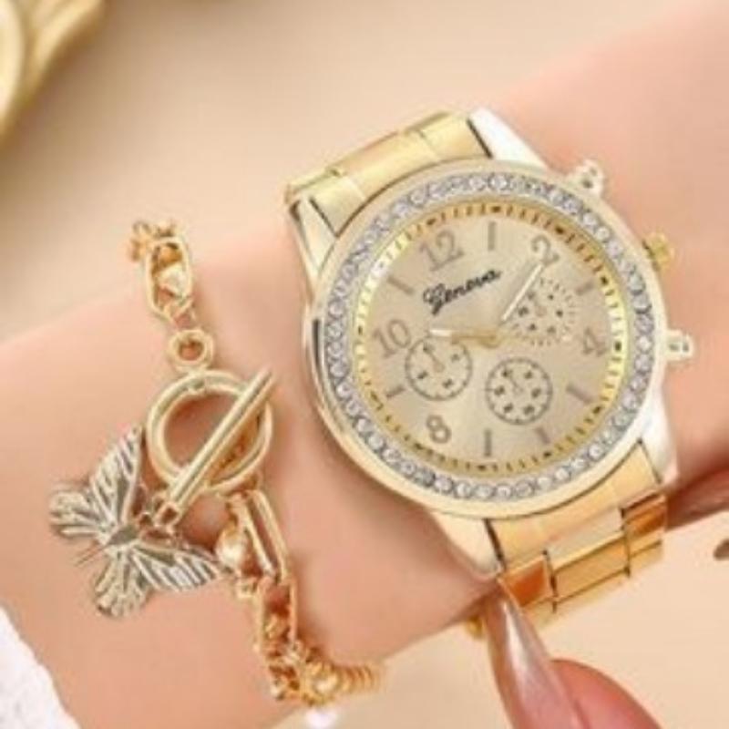 2025 New Fashion Women Diamond Watch Elegant Luxury Wristwatch Female Casual Stainless Steel Quartz Watches Clock