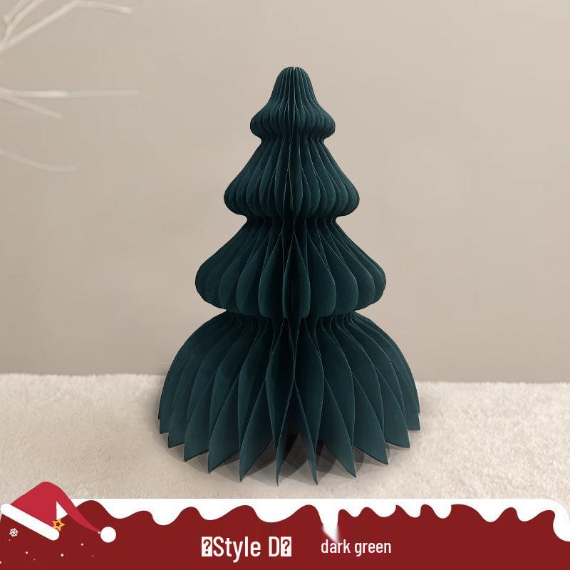 DIY Mini Cross-Border Christmas Tree Ornaments - Paper Folding Net Red Style Decor