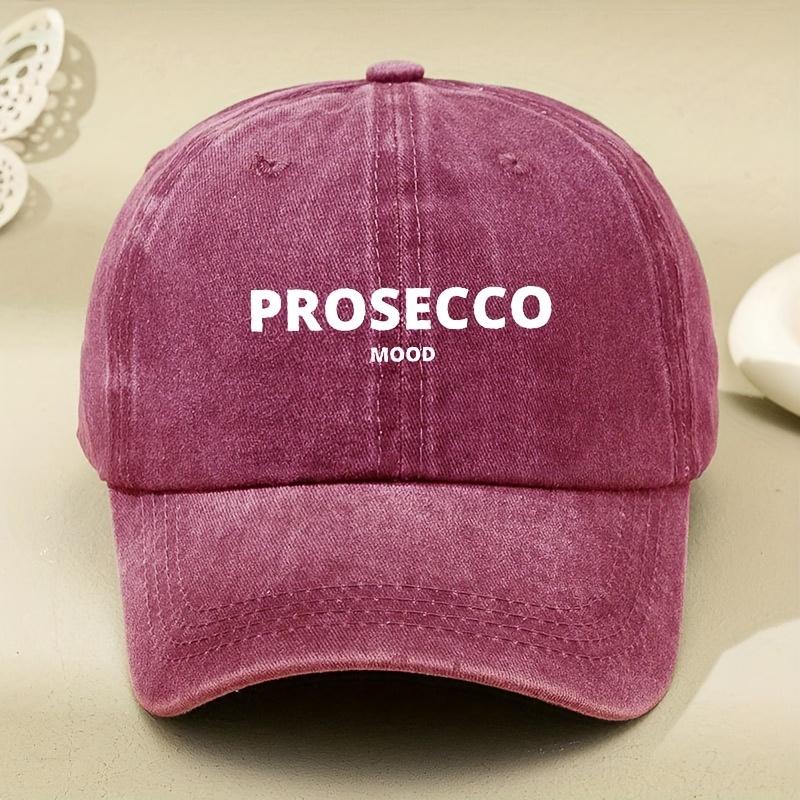ROSECCO Letter Print Washed Baseball Cap Versatile Dad Hat Adjustable Sports Outdoor HatAppropriate for Any Season