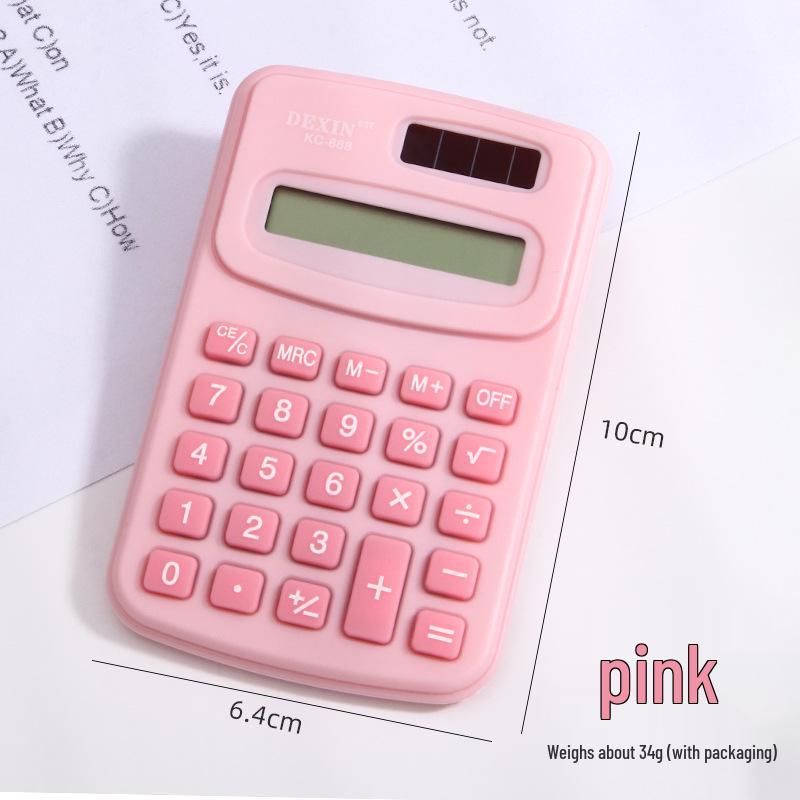 Creative Mini Colorful Silent Calculator for Primary Students - Ultra-thin & Portable