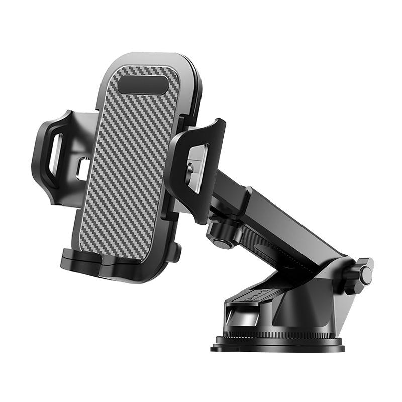 Universal Carbon Fiber Dashboard & Air Vent Phone Mount - Suction Cup Design for Cars