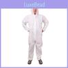 Singleuse Protective Suit With Blue Tape And Nonwoven Material For Dust And Chemical Isolation In Work Environments