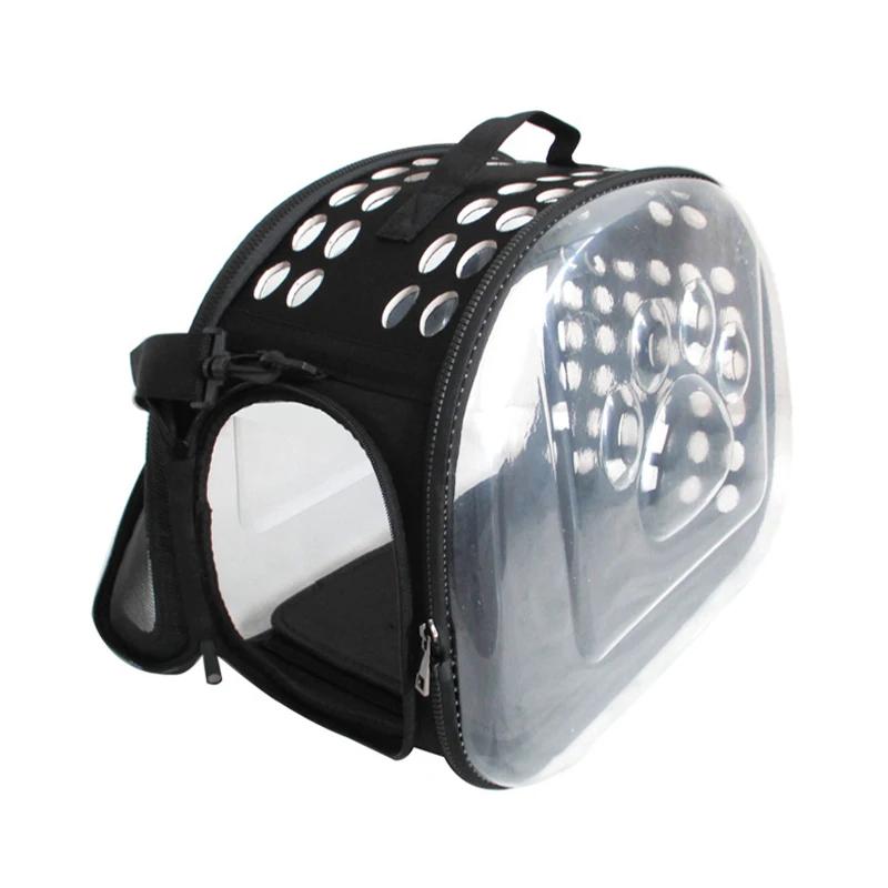 Tragbare faltbare Haustiertransporttasche Transparente Umhängetasche für Katzen und Hunde Kleine Haustier-Reise-Umhängetasche mit atmungsaktivem Netz