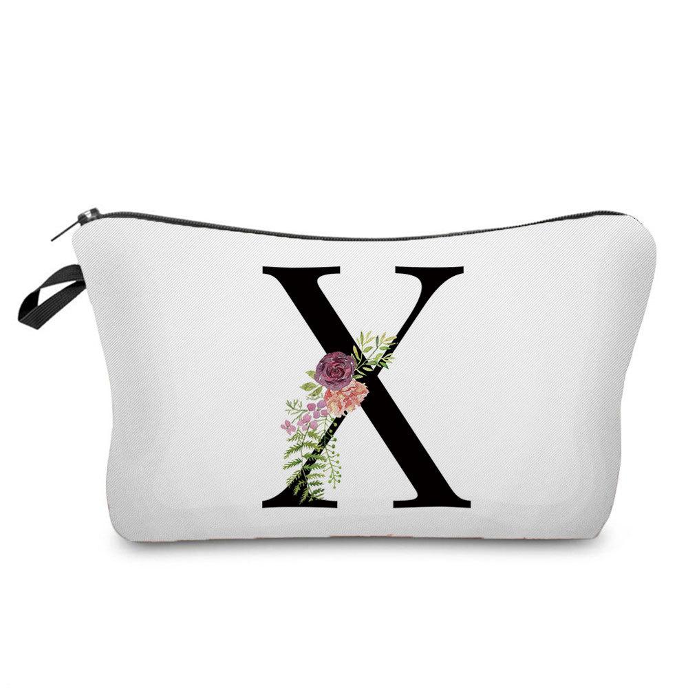 Women Letter Print Cosmetic Bag Toiletries Organize Travel Storage Case  6423 KTB