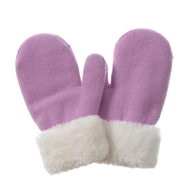 Bow Knot Polka Dot Woolen Hat Scarf Two-piece Set for Autumn and Winter Girls and Babies, Warm Set