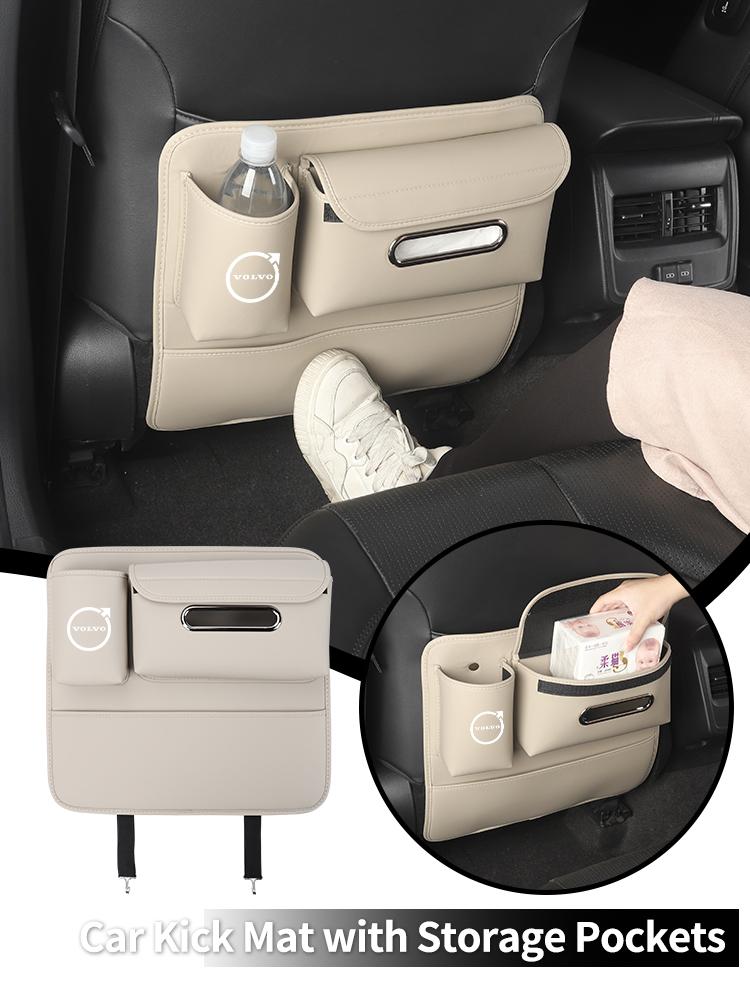 Borsa Multifunzionale per Adesivi Auto in Ecopelle Mezzo Copri Tappetino Anticalcio per Volvo T6 S60 C70 XC40 V40 XC70 V70 S40 AWD V90 S90