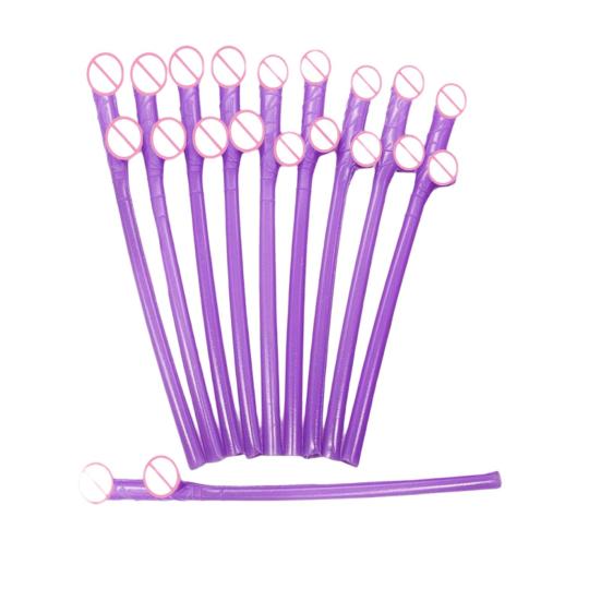 10Pcs Novelty Bachelorette Party Straws Disposable Excellent Wedding Hen Night Supplies Straw
