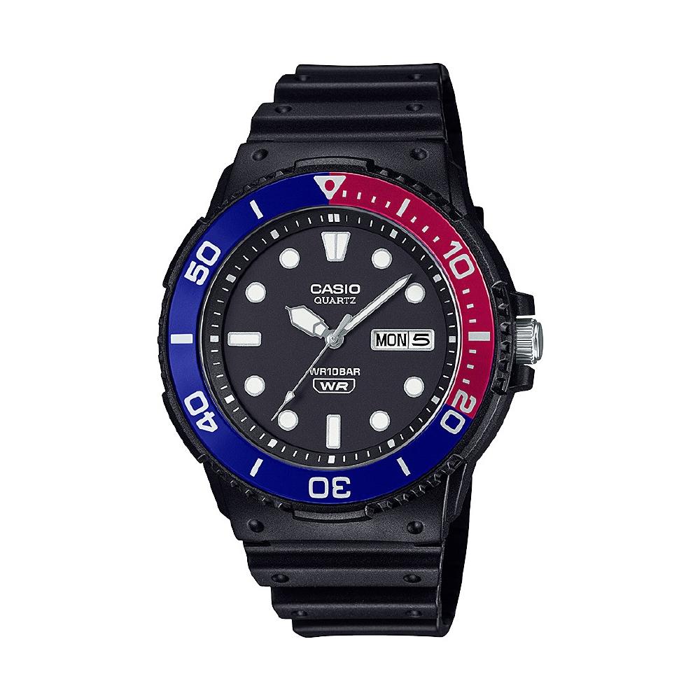 

Casio Marine Design Black Bezel Red Blue Mrw 230hj 1e2jf
