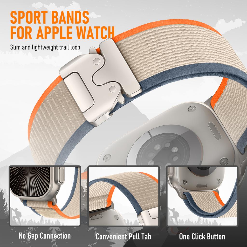 Fallschirmgurte für Apple Watch Ultra 3 Armband 49mm 46mm 45mm 44mm 42 Trail-Loop-Armband correa iWatch Series 11 10 9 8 7 6 5 SE