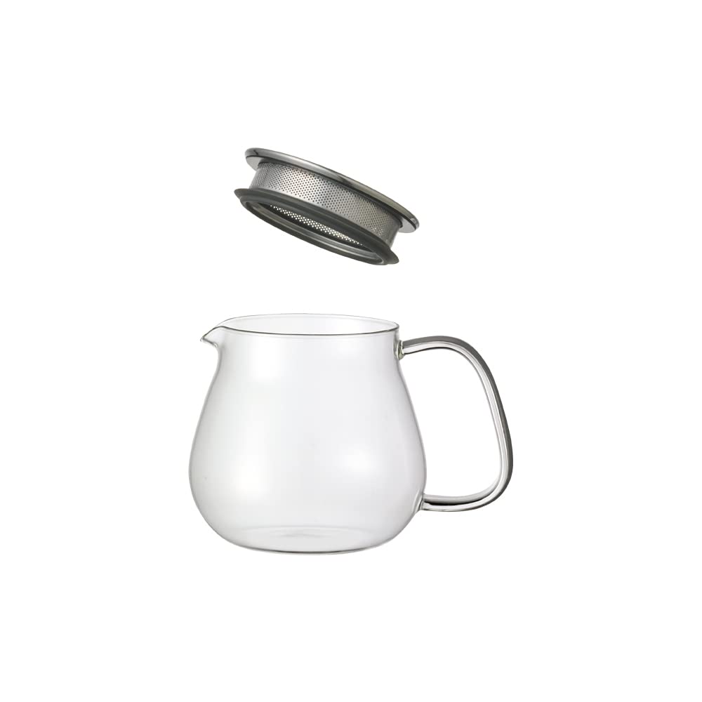 KINTO UNITEA One-Touch Teapot, 460ml, Heat-Resistant Glass, 8335