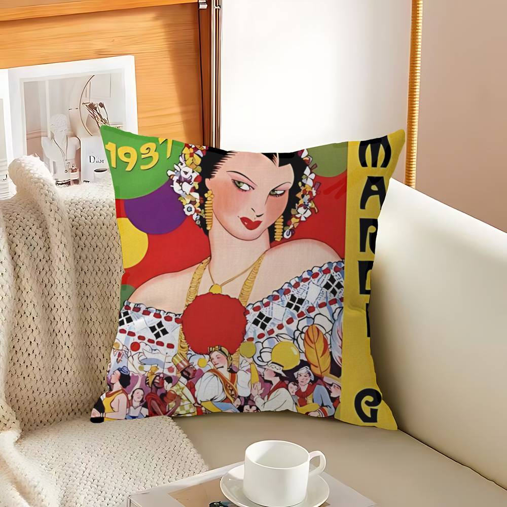 Popular Festival Carnival Cushion Cover Car Throw Pillow Case For Sofa Car Christmas Gift 40x40cm 45x45cm