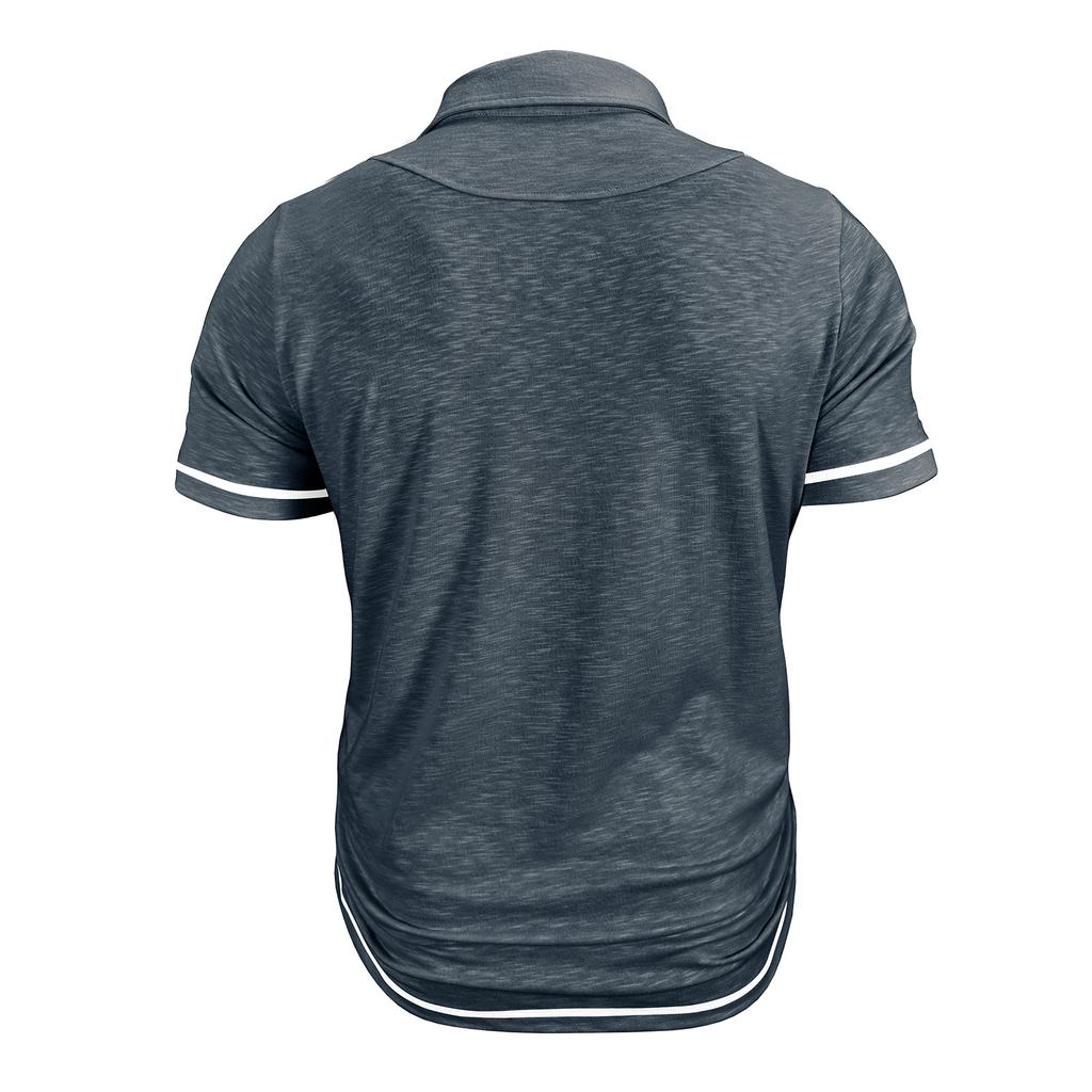 Summer Mens Short Sleeve T-Shirts Pocket Lightweight Casual Polo Shirt for Men Loose Trendy Loose Button Down Shirts for Men