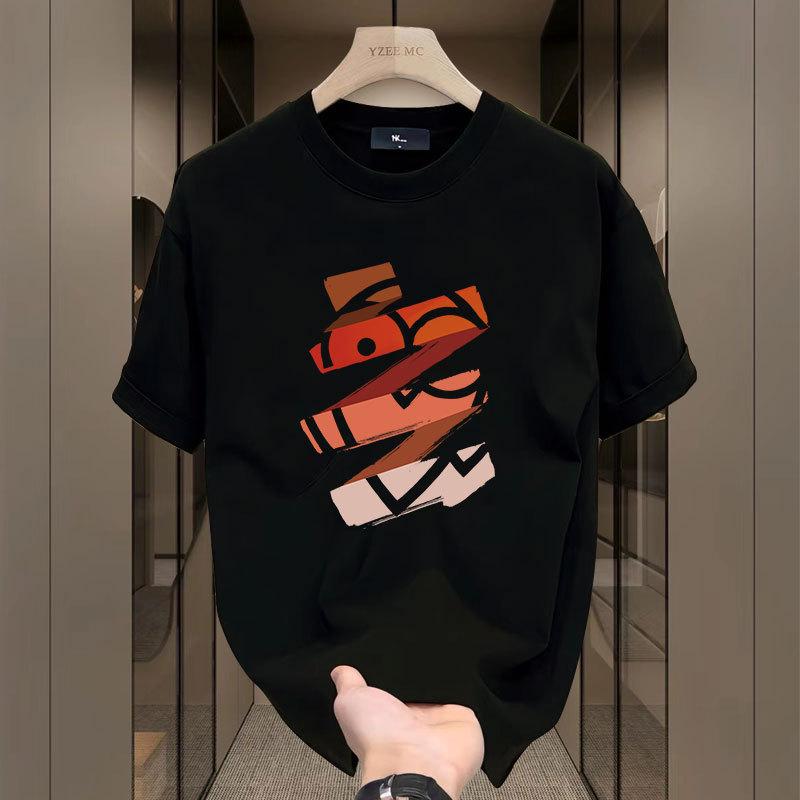 Summer 2025 New Short-sleeved T-shirt for Men with a Round Neck, Breathable and Versatile Casual Wear