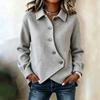 Womens Wool Blend Coat 2026 Fall Winter Solid Color Asymmetrical Loose Fit Trench Style Outerwear