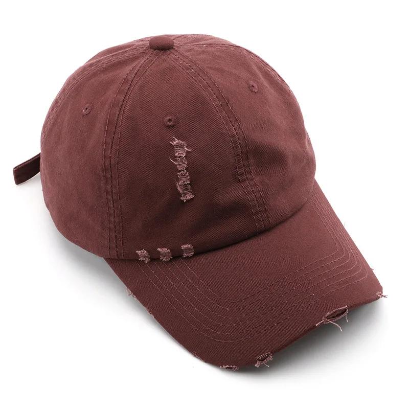 Cotton Perforated Retro Baseball Hat Men's and Women's Hip Hop Hat Summer Leisure Truck Hat Unisex Snapback Hat Gorras