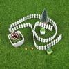 100CM Mini Wooden Fence Fairy Garden Fence Miniature DIY Fairy Garden Accessories Wood Barrier Dollhouse Home Craft Decoration