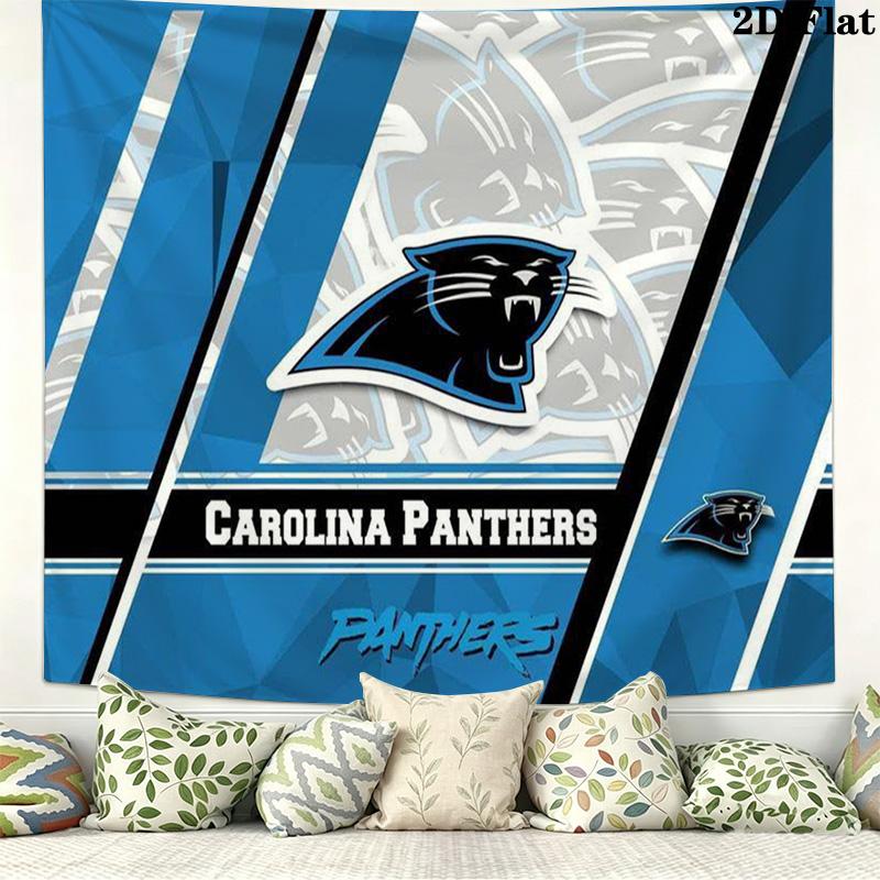 Carolina Panthers Wall Tapestry Aesthetic Wall Hanging Printed Fabric Blanket Decorative Tapestries for Bedroom Living Room Home Decor